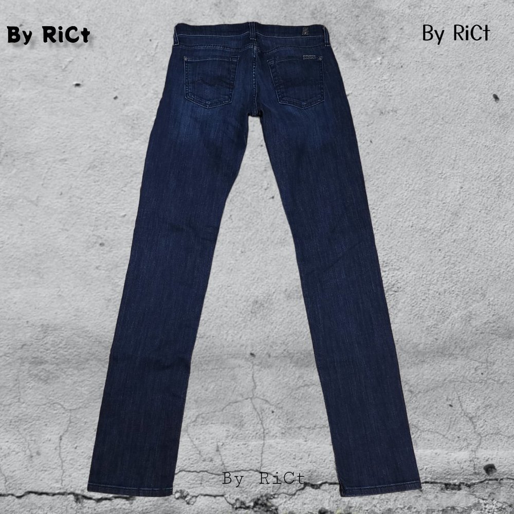 Seven 7 For All Mankind Roxanne Skinny Women Jeans Size 26x32 Low Rise Stretch…